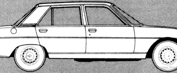 Peugeot 604 SL (1981) - Пежо - чертежи, габариты, рисунки автомобиля