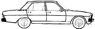 Peugeot 604 SRD (1981) - Пежо - чертежи, габариты, рисунки автомобиля