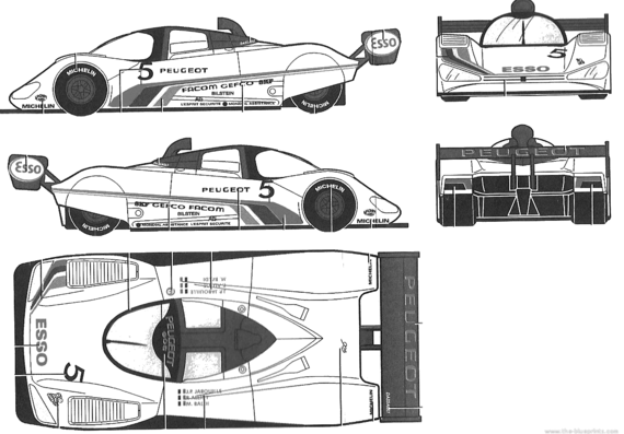 Peugeot 905 - Peugeot - drawings, dimensions, pictures of the car