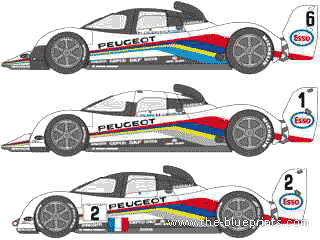 Peugeot 905 Evo-1 (1993) - Peugeot - drawings, dimensions, pictures of the car