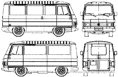 Peugeot J-9 (1971) - Пежо - чертежи, габариты, рисунки автомобиля