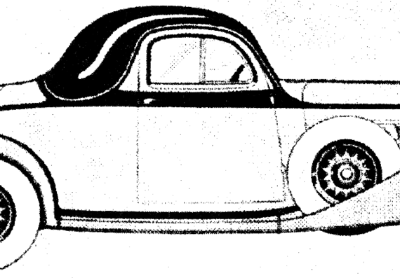 Pierce-Arrow Coupe (1935) - Разные автомобили - чертежи, габариты, рисунки автомобиля