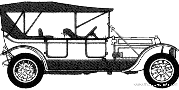 Pierce-Arrow Model 66 (1913) - Various cars - drawings, dimensions, pictures of the car