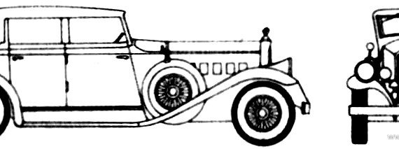 Pierce Arrow V12 (1932) - Разные автомобили - чертежи, габариты, рисунки автомобиля