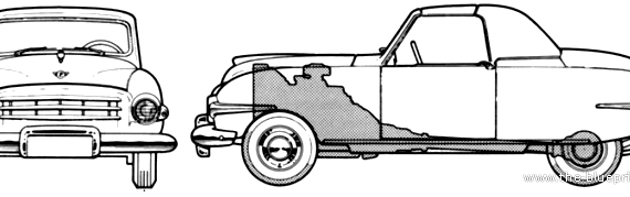 Playboy B7 Convertible Coupe (1948) - Разные автомобили - чертежи, габариты, рисунки автомобиля