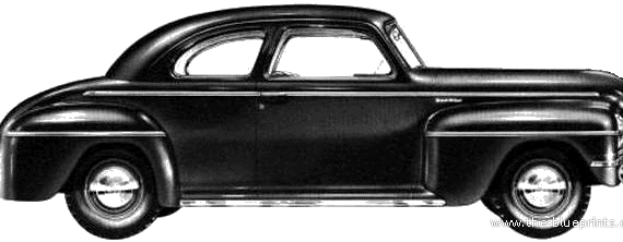 Plumouth Special DeLuxe Club Coupe (1942) - Плимут - чертежи, габариты, рисунки автомобиля