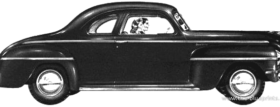 Plumouth Special DeLuxe Coupe (1942) - Плимут - чертежи, габариты, рисунки автомобиля