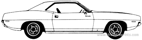 Plymouth Barracuda (1972) - Плимут - чертежи, габариты, рисунки автомобиля