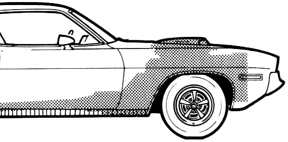 Plymouth Barracuda 440 Six-Pack (1970) - Плимут - чертежи, габариты, рисунки автомобиля