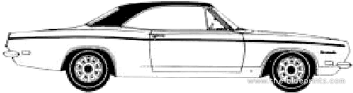 Plymouth Barracuda Sport Coupe (1969) - Плимут - чертежи, габариты, рисунки автомобиля