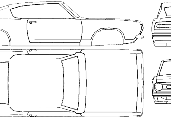 Plymouth Barracude Fastback (1968) - Плимут - чертежи, габариты, рисунки автомобиля