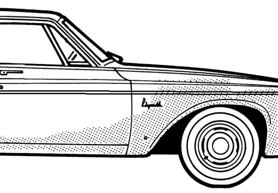 Plymouth Belvedere 4-Door Sedan (1963) - Плимут - чертежи, габариты, рисунки автомобиля