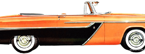 Plymouth Belvedere Convertible (1955) - Plymouth - drawings, dimensions, pictures of the car