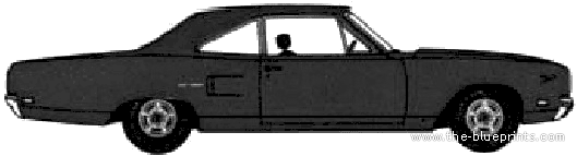 Plymouth Belvedere Road Runner Coupe (1970) - Плимут - чертежи, габариты, рисунки автомобиля