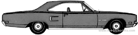 Plymouth Belvedere Sport Satellite 2-Door Hardtop (1970) - Плимут - чертежи, габариты, рисунки автомобиля