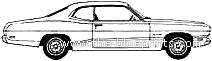 Plymouth Duster 340 (1972) - Плимут - чертежи, габариты, рисунки автомобиля