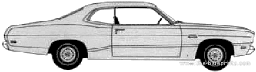 Plymouth Duster Coupe (1970) - Плимут - чертежи, габариты, рисунки автомобиля