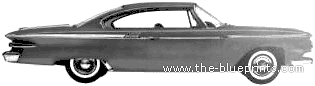 Plymouth Fury 2-Door Coupe (1961) - Плимут - чертежи, габариты, рисунки автомобиля
