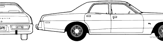 Plymouth Fury 4-Door Sedan (1976) - Plymouth - drawings, dimensions, pictures of the car