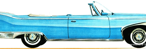 Plymouth Fury Convertible (1960) - Плимут - чертежи, габариты, рисунки автомобиля