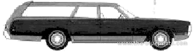 Plymouth Fury Custom Suburban Wagon (1971) - Плимут - чертежи, габариты, рисунки автомобиля