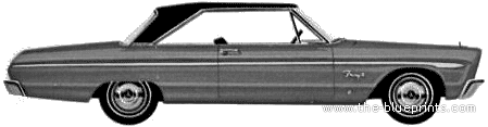 Plymouth Fury II 2-Door Hardtop (1965) - Плимут - чертежи, габариты, рисунки автомобиля