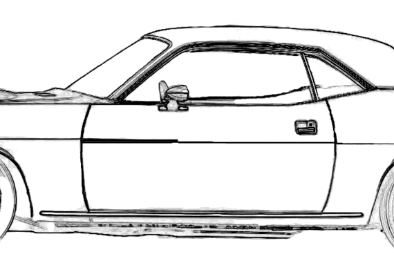 Plymouth Hemi Cuda (1973) - Плимут - чертежи, габариты, рисунки автомобиля