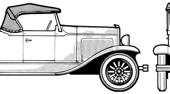 Plymouth Model U Runabout (1929) - Various cars - drawings, dimensions, pictures of the car