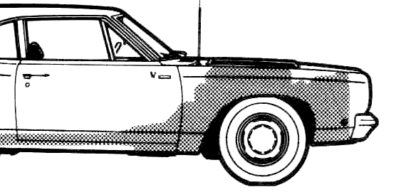 Plymouth Road Runner Hemi Coupe (1968) - Плимут - чертежи, габариты, рисунки автомобиля