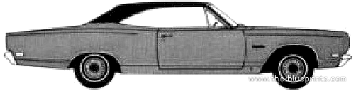 Plymouth Satellite 2-Door Hardtop (1973) - Плимут - чертежи, габариты, рисунки автомобиля