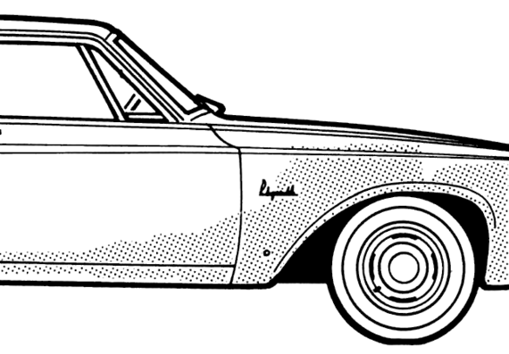 Plymouth Savoy 2-Door Sedan (1963) - Плимут - чертежи, габариты, рисунки автомобиля