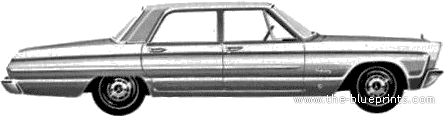 Plymouth Savoy 4-Door Sedan (1965) - Плимут - чертежи, габариты, рисунки автомобиля