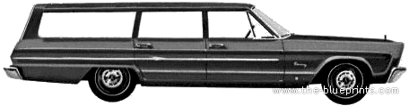 Plymouth Savoy Station Wagon (1965) - Плимут - чертежи, габариты, рисунки автомобиля