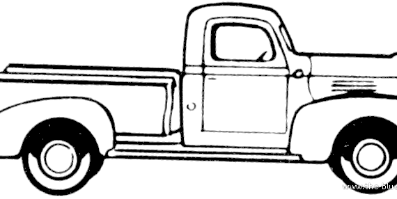 Plymouth Six Pick-up Truck (1941) - Плимут - чертежи, габариты, рисунки автомобиля