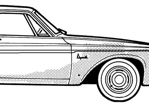 Plymouth Sport Fury Coupe (1963) - Плимут - чертежи, габариты, рисунки автомобиля