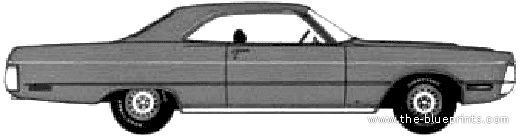 Plymouth Sport Fury GT 2-Door Hardtop (1970) - Плимут - чертежи, габариты, рисунки автомобиля