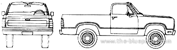 Plymouth Trail Duster (1975) - Плимут - чертежи, габариты, рисунки автомобиля