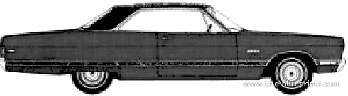 Plymouth VIP 4-Door Hardtop (1969) - Плимут - чертежи, габариты, рисунки автомобиля