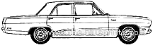 Plymouth Valiant Sedan (1972) - Плимут - чертежи, габариты, рисунки автомобиля