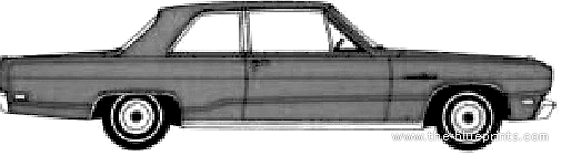 Plymouth Valiant Signet 2-Door Sedan (1969) - Плимут - чертежи, габариты, рисунки автомобиля