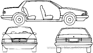 Pontiac Bonneville (1989) - Pontiac - drawings, dimensions, pictures of the car