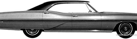 Pontiac Bonneville 4-Door Hardtop (1967) - Понтиак - чертежи, габариты, рисунки автомобиля