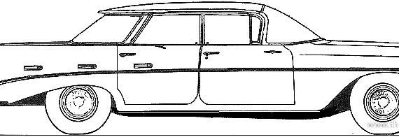 Pontiac Bonneville 4-Door Vista Hardtop (1959) - Понтиак - чертежи, габариты, рисунки автомобиля