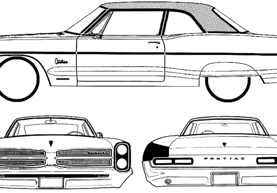 Pontiac Catalina 2-Door Sport Sedan (1966) - Понтиак - чертежи, габариты, рисунки автомобиля