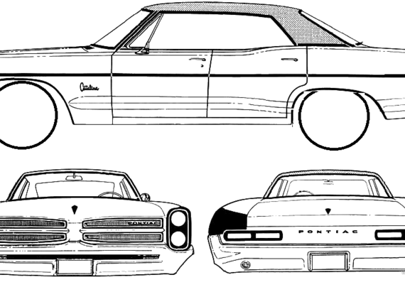 Pontiac Catalina 4-Door Hardtop (1966) - Понтиак - чертежи, габариты, рисунки автомобиля
