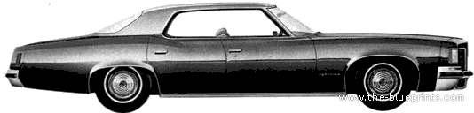 Pontiac Catalina 4-Door Hardtop (1972) - Понтиак - чертежи, габариты, рисунки автомобиля