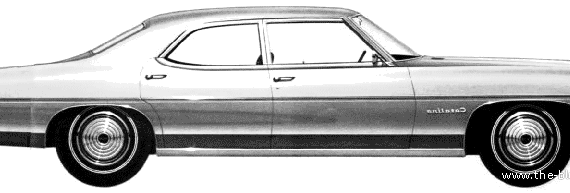 Pontiac Catalina 4-Door Sedan (1970) - Понтиак - чертежи, габариты, рисунки автомобиля