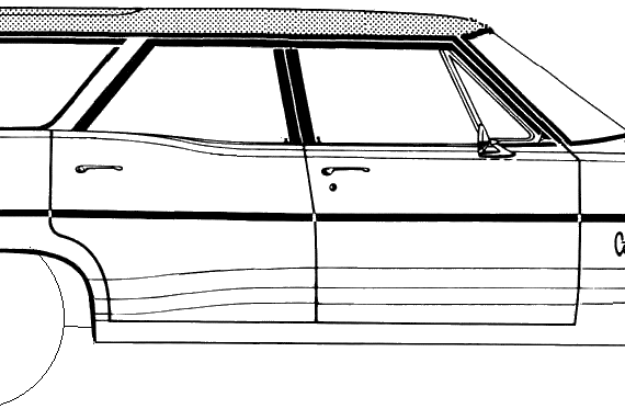 Pontiac Catalina Safari Station Wagon (1966) - Pontiac - drawings, dimensions, pictures of the car