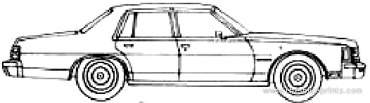 Pontiac Catalina Sedan (1978) - Понтиак - чертежи, габариты, рисунки автомобиля