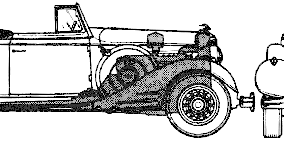 Pontiac Eight Cabriolet (1934) - Понтиак - чертежи, габариты, рисунки автомобиля